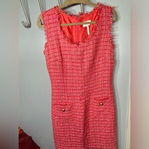 Laundry By Shelli Segal Pink Sheath Dress Sleeveless Scoop Neck